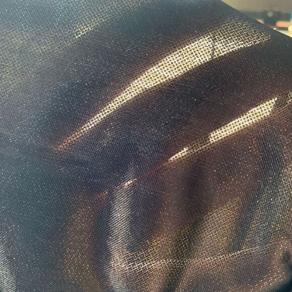 Vintage Gold Metallic Button Down Sheer Blouse Plus Size 22/24 Liquid Disco - Picture 9 of 10